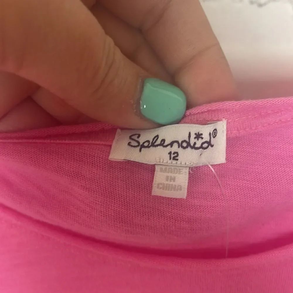Splendid Cold Shoulder Tee Girl’s Size 12 - Picture 3 of 6